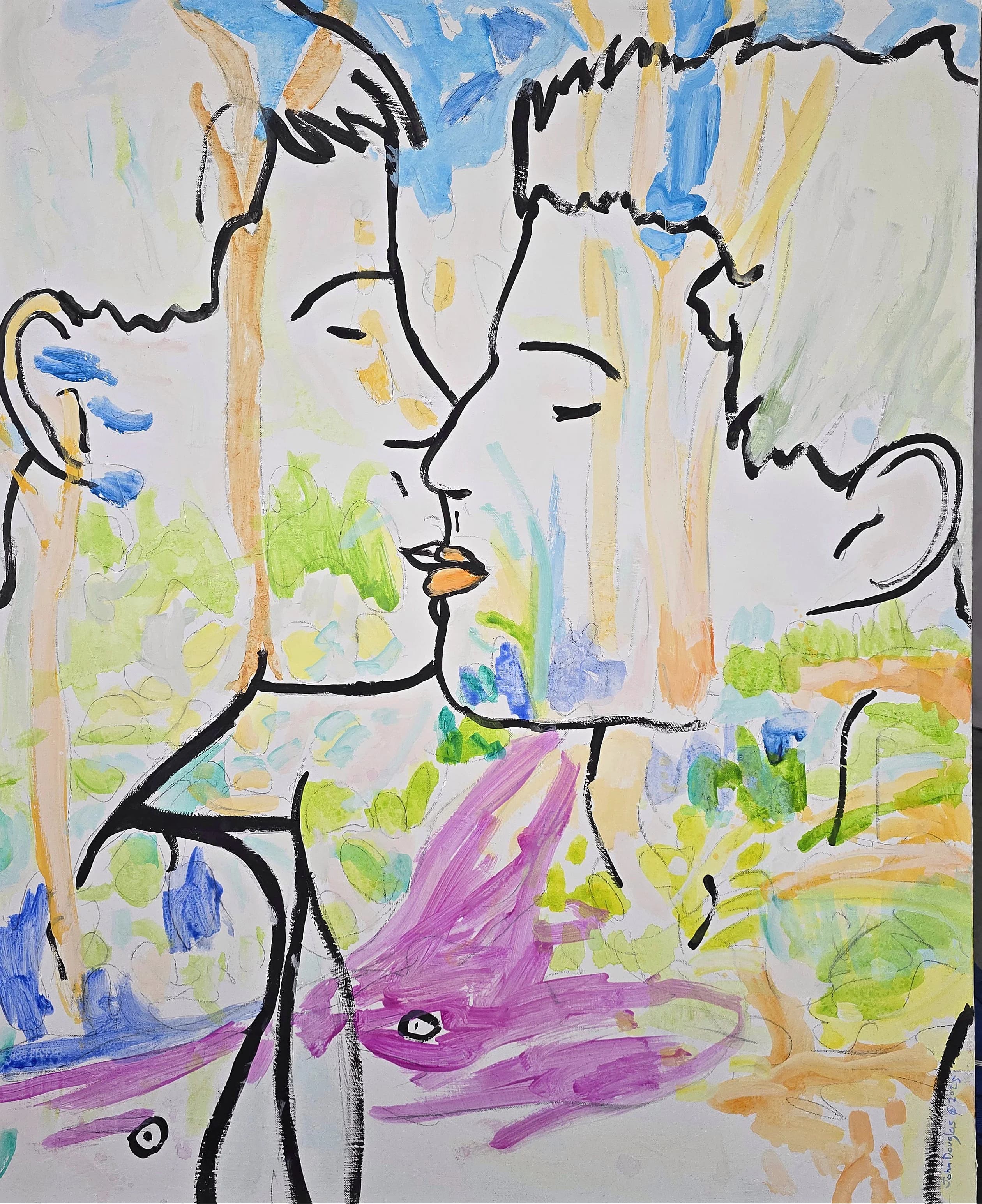 "Soul Kiss" 100 x 80cm, acrylic on canvas